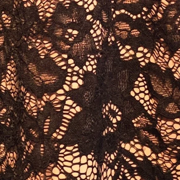 Womens Summer Dresses Sleeveless Black Floral Lace Ruffle Hem Cami Dress Short - Picture 5 of 6